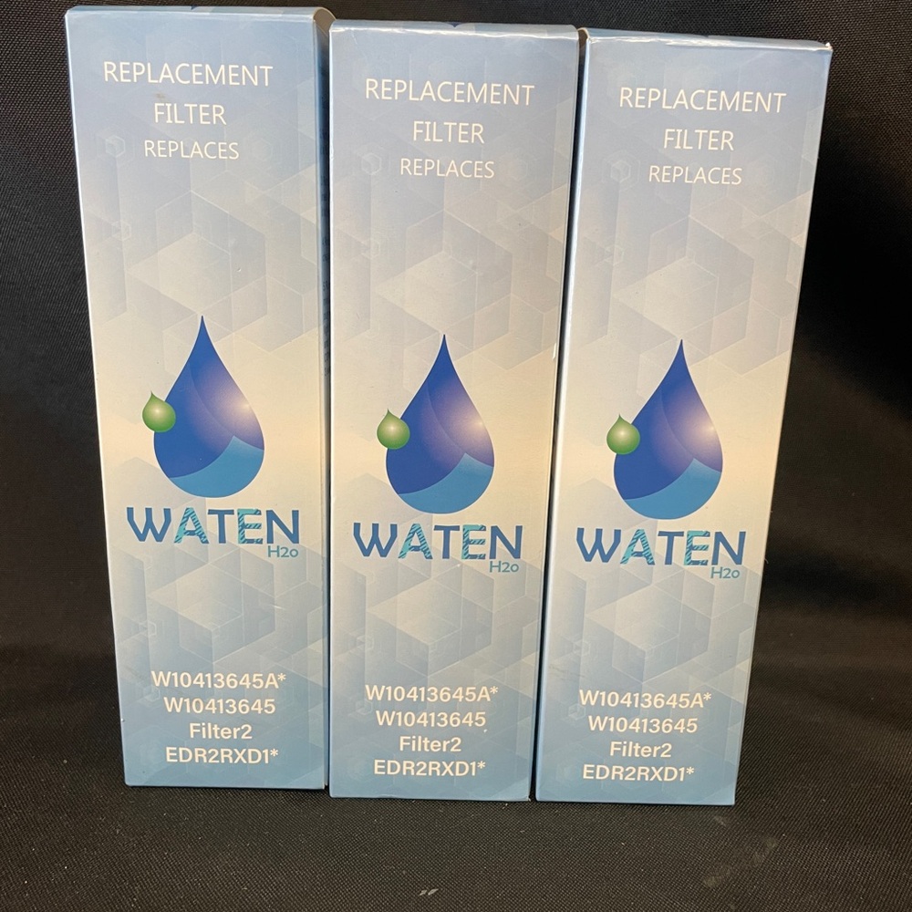 Waten H2O Refrigerator Ice Water Filter W10413645A W10413645 EDR1RXD1 3 pack